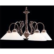 Classic Lighting 3055 W/PB-C Biltmore Chandelier in WhitePolished Brass Accents